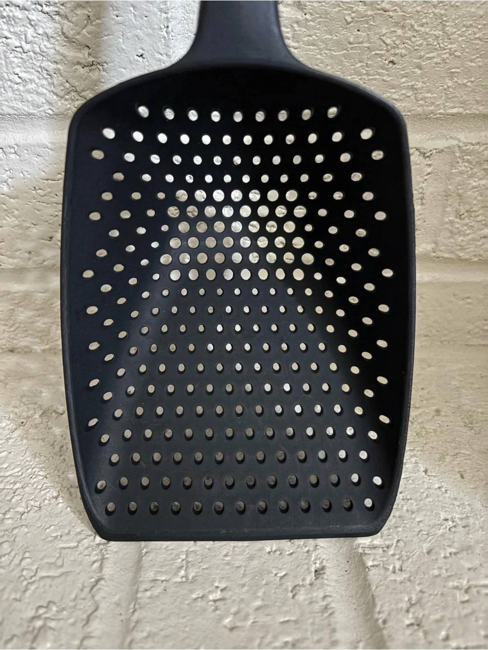 Pampered Chef Scoop ‘N Drain Slotted Spoon Strainer Black